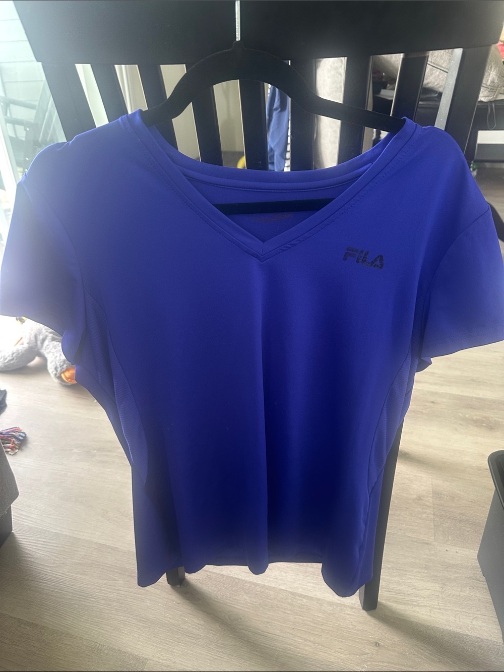 Fila Women's Short Sleeve V-Neck Tee in Royal Blue